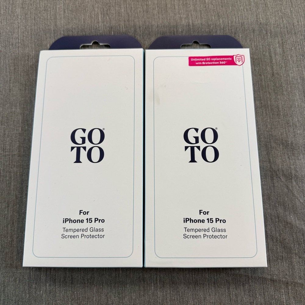 2 iPhone 15 Pro Screen Protector Tempered Glass GoTo New In Box